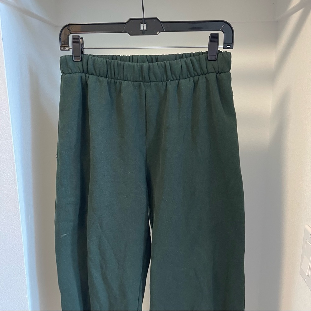 Brandy Melville Dark Green Elastic Waist Pants